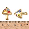 304 Stainless Steel Rhinestone Pendants STAS-L308-01G-3