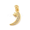 Rack Plating Brass Micro Pave Cubic Zirconia Pendants KK-G513-15G-1