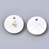 Natural Freshwater Shell Charms SHEL-Q023-04-2
