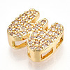 Brass Micro Pave Cubic Zirconia Charms KK-N254-217G-W-2