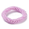 Crochet Glass Beads Braided Stretch Bracelet BJEW-K232-01O-1