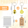 SUPERFINDINGS Bees Theme Keychain Favors Set DIY-FH0005-33-2