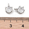 Brass Micro Pave Cubic Zirconia Charms KK-C051-39P-02-3