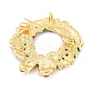 Christmas Theme Golden Zinc Alloy with Rhinestone Brooches JEWB-B018-01G-02-2