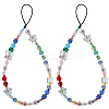 Nylon & Resin & Glass & Glass & Crystal Mobile Straps AJEW-WH20002-56-1