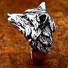 Wolf Zinc Alloy Finger Rings for Men PW-WG8046D-03-2