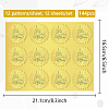 12 Sheets Self Adhesive Gold Foil Embossed Stickers DIY-WH0451-023-2