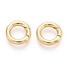 Brass Spring Gate Rings KK-T078-20G-02-1