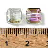100Pcs Transparent Electroplate Glass Beads GLAA-K064-08A-HR02-3