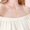 1pc 304 Stainless Steel Letter Pendant Necklaces NJEW-LP0001-38Q-G-4