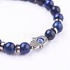 Natural Lapis Lazuli(Dyed) Stretch Bracelets BJEW-JB03146-03-2
