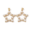 Brass Micro Pave Cubic Zirconia Pendants KK-B061-03G-2