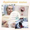 20Pcs 10 Colors Glass Ball with Star Glitter Sequins Pendant Stitch Markers HJEW-NB00029-6
