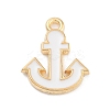 Light Gold Plated Alloy Enamel Charms ENAM-M219-07KCG-04-1