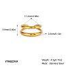 Double-layer Stainless Steel Cuff Rings for Women EP7559-1-2
