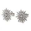 304 Stainless Steel Sun Stud Earings with Rhinestone EJEW-M224-03P-1