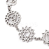 Chakra Theme Alloy Charm Bracelets BJEW-JB11096-3