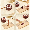 Brass Wax Seal Stamp with Wood Handle AJEW-WH0412-0036-3