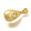 Rack Plating Brass Micro Pave Cubic Zirconia Pendants KK-L226-102G-D-2