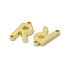 Rack Plating Brass Letter Connector Charms KK-C007-38G-R-3