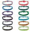 12Pcs 12 Colors Survival Polyester Cord String Bracelets for Hiking Camping Outdoor BJEW-UN0001-67-1