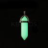 Bullet Pointed Synthetic Luminous Stone Pendants LUMI-PW0001-055-C-4