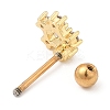 Brass Micro Pave Clear Cubic Zirconia Stud Earrings EJEW-L265-05G-2