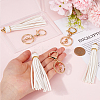 DIY PU Leather Tassels Keychain Kits DIY-SC0026-20C-3