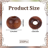 200Pcs Round Natural Wood Beads WOOD-GF0002-30A-2