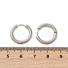 202 Stainless Steel Huggie Hoop Earrings EJEW-F111A-16mm-P-5