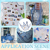 Cotton Fishing Net Decorative with Natural Shell & Jute Cord Pendant HJEW-WH0069-39-5