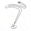 Non-Tarnish 304 Stainless Steel Pendant Necklaces NJEW-E147-08P-2