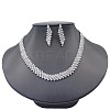 Brass Crystal Rhinestone Jewelry Sets FS-WGCC0E6-02-4