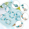 8Pcs Turtle & Starfish Synthetic Turquoise Beaded Stretch Bracelet Sets BJEW-SC0001-47-5
