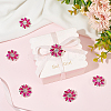 6Pcs Alloy Rhinestone Shank Buttons BUTT-FG0001-25A-4