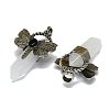 Natural Quartz Crystal Faceted Pointed Bullet Big Pendants G-Q165-01AS-04-2