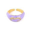 Number 3 Brass Micro Pave Clear Cubic Zirconia Open Cuff Rings RJEW-U009-02D-G-2
