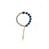 Dyed Natural White Chalcedony Round Beaded Bracelet NC1314-04-1