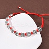 Nylon Rope Braided Bracelet for Women LS-BJEW-Z156-03AS-01-3