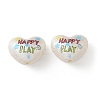 Printed Opaque Acrylic Beads OACR-B054-01K-1