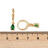 Brass Micro Pave Cubic Zirconia Teardrop Hoop Earrings EJEW-K309-18G-02-5