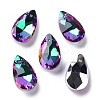 Faceted Teardrop Glass Pendants GLAA-O008-A21-2