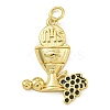 Rack Plating Brass Enamel Pendants X-KK-U029-14G-1