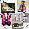 2 Pairs 2 Styles Halloween Imitation Leather Shoe Buckle for DIY Shoe Accessory AJEW-GF0011-82C-5