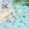 28Pcs 7 Colors Glass Beads Strands LAMP-SC0001-44-4