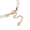 Brass Pave Clear Cubic Zirconia Star Link Chain Bracelets LS-BJEW-M321-01A-3