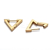 304 Stainless Steel Triangle Huggie Hoop Earrings STAS-J033-02C-G-3