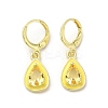Teardrop Real 18K Gold Plated Brass Dangle Leverback Earrings EJEW-L268-026G-03-1