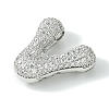 Rack Plating Brass Cubic Zirconia Pendants KK-S378-02P-V-2