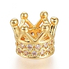 Brass Micro Pave Cubic Zirconia Beads ZIRC-G166-39G-1